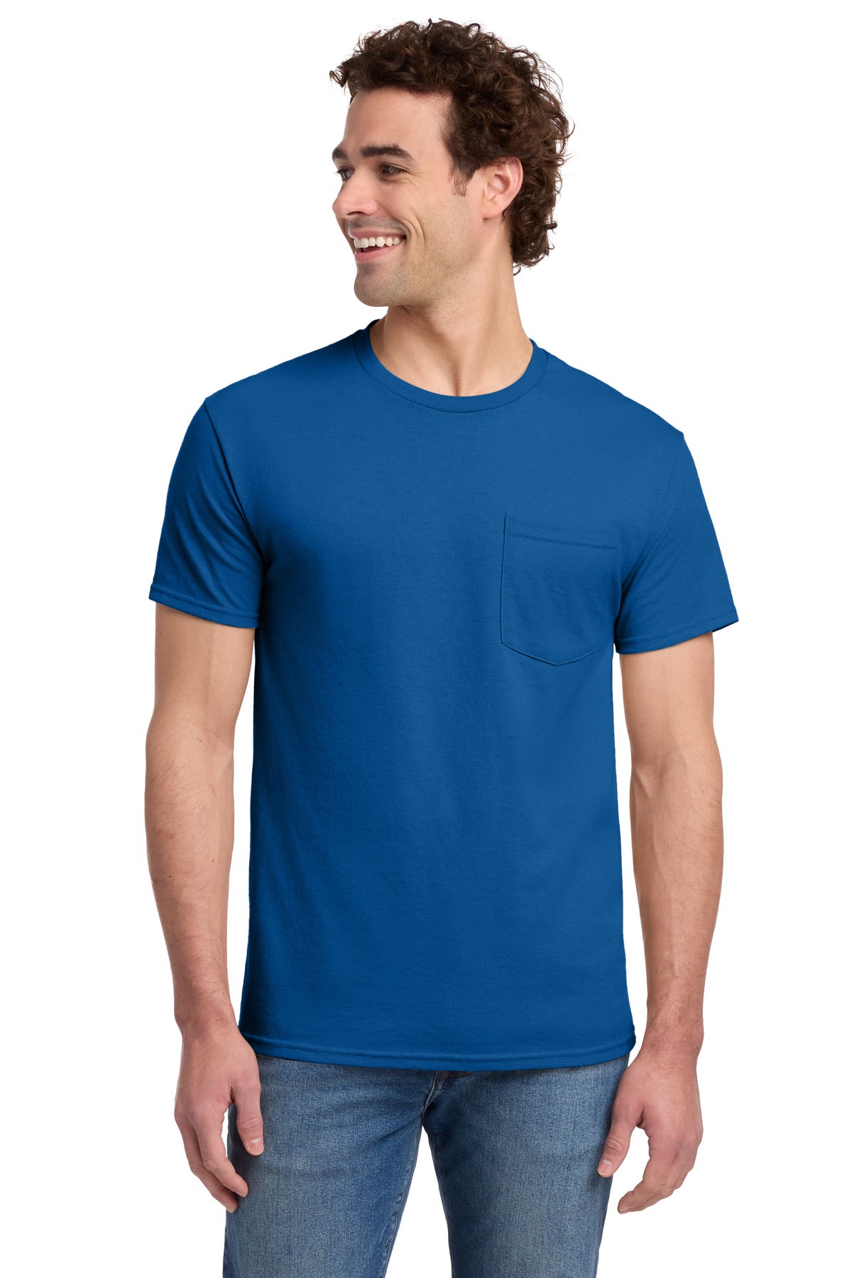 Jerzees® Dri-Power® 50/50 Cotton/Poly Pocket T-Shirt - 29MP